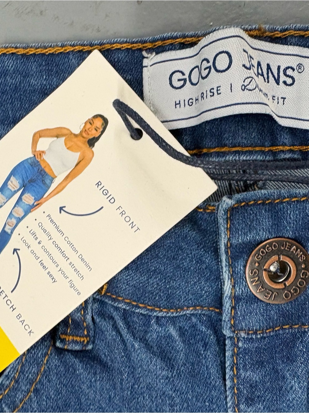GOGO Distressed Indigo Skinny Jeans